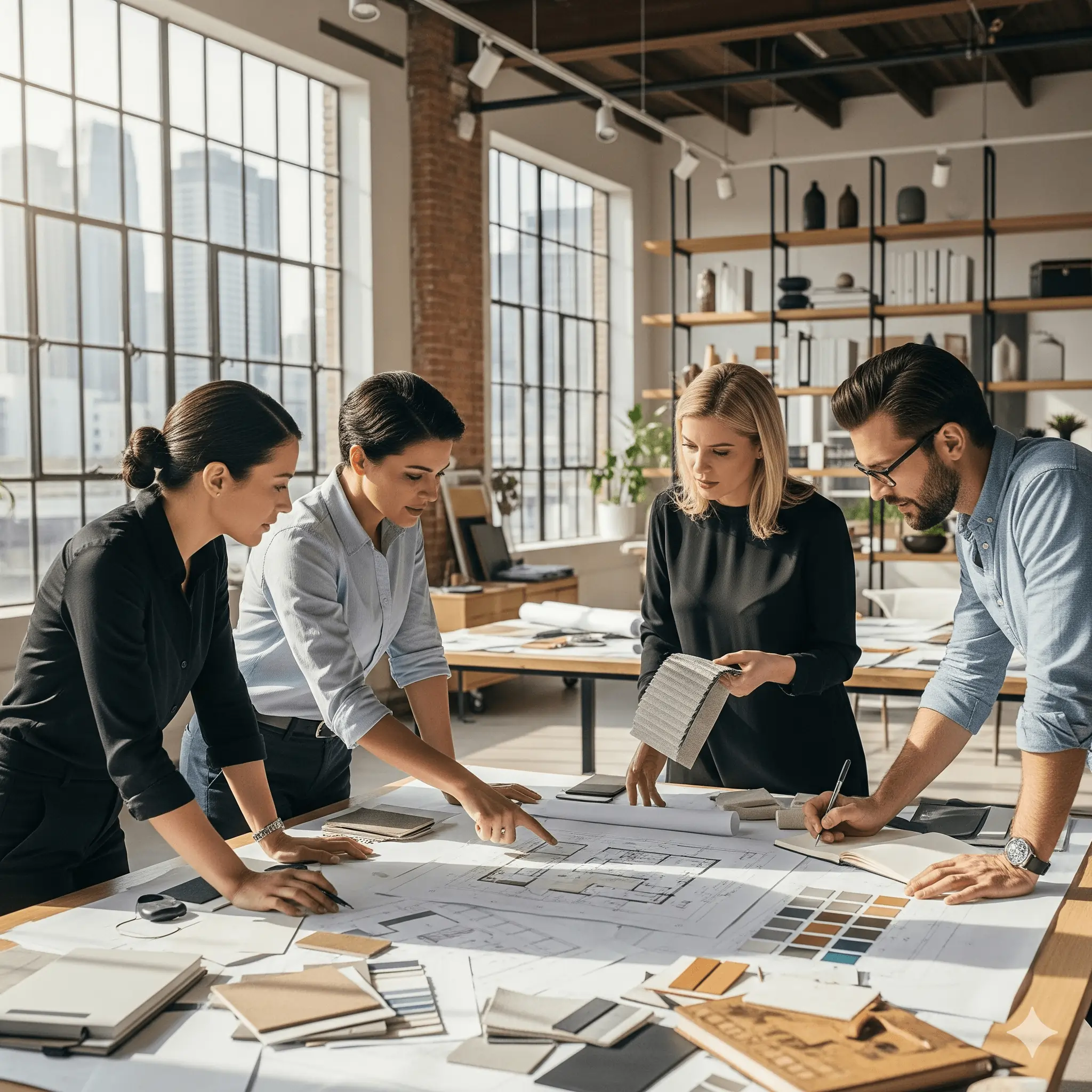 Professional interior design team